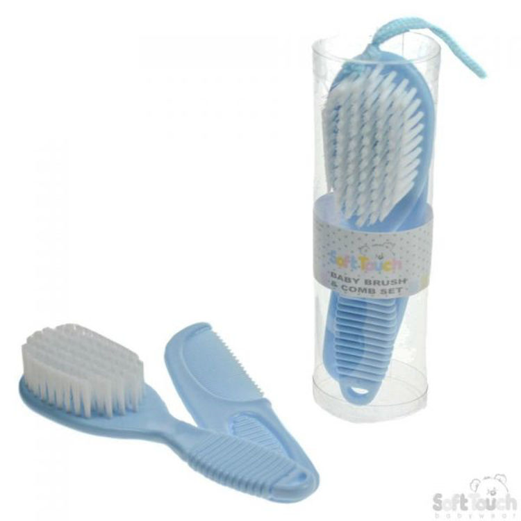Picture of 3040-1905, BABY BRUSH & COMB SET BLUE